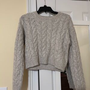 Cozy Cable Knit Sweater - Cream